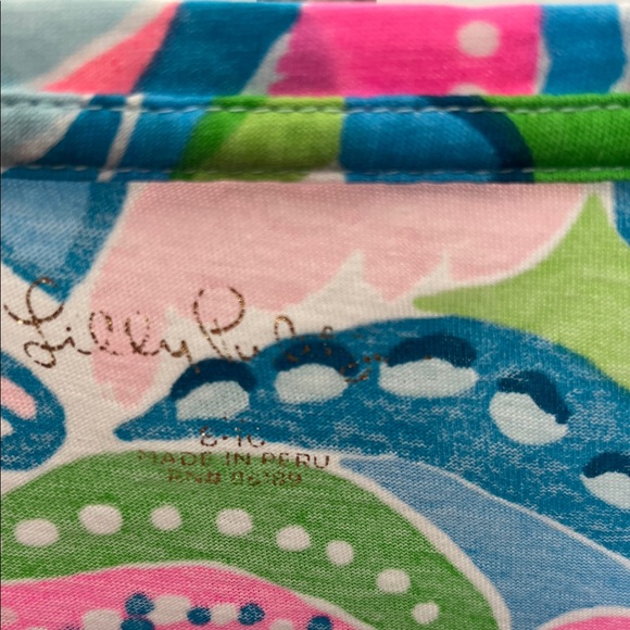 Lilly Pulitzer girls Pink and Multicolor Long Sleeve Tee large 8-10 - Picture 2 of 2